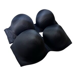 Cacique Bra 42DD Push Up Bras Black Strapless Multiway Boost Lot of 2